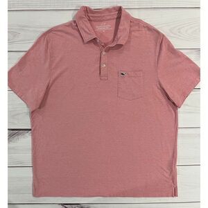 Vineyard Vines Edgartown Polo Men's (Light Red, Size XL, Pima Cotton Blend)